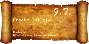 Frecko Tácia névjegykártya
